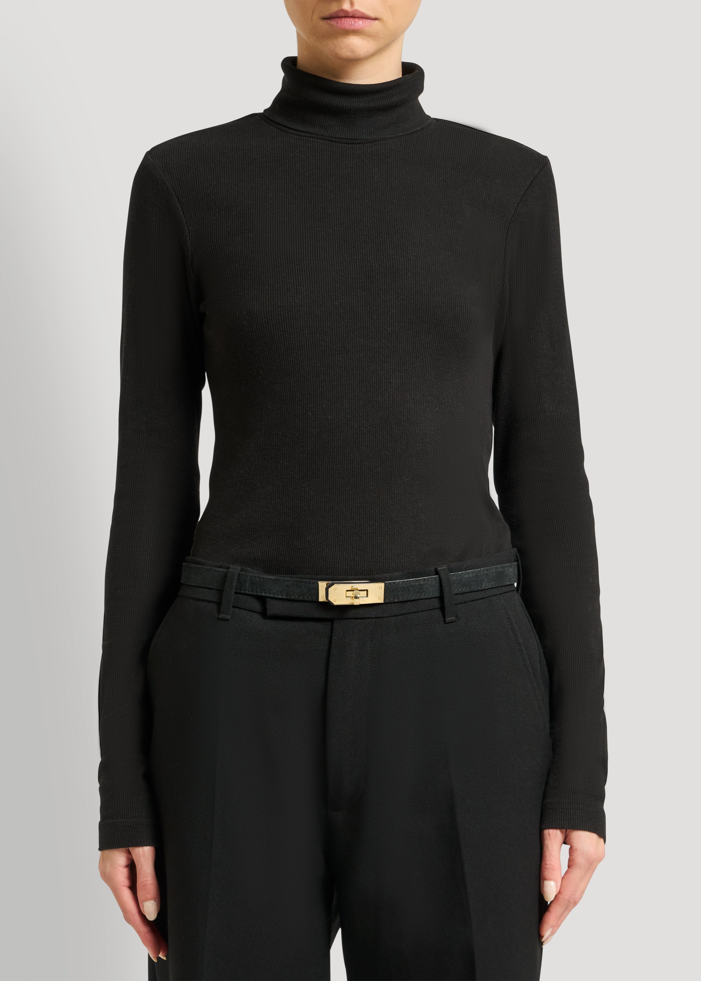 Set Grace Camoscio e pelle Nero