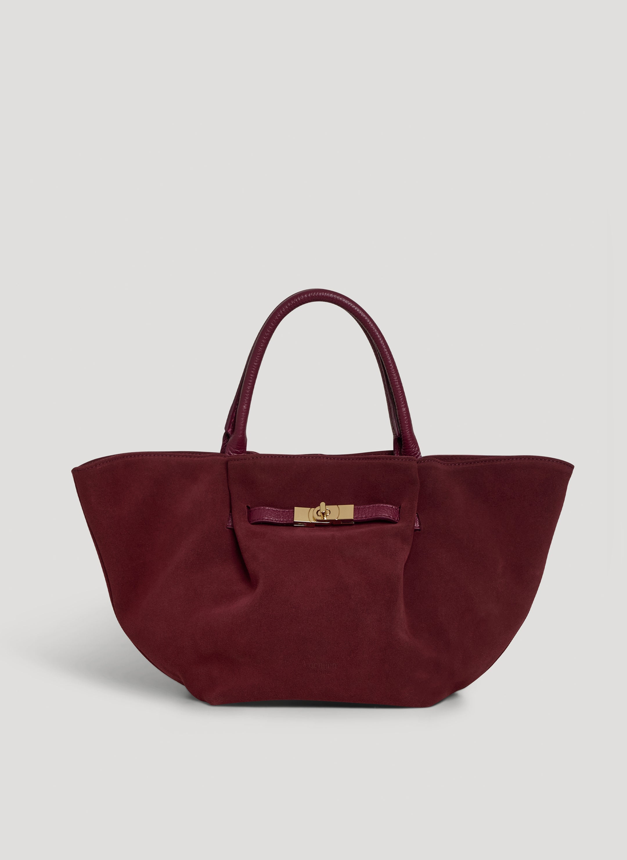 Borsa Charlène in Camoscio e Pelle Borgogna