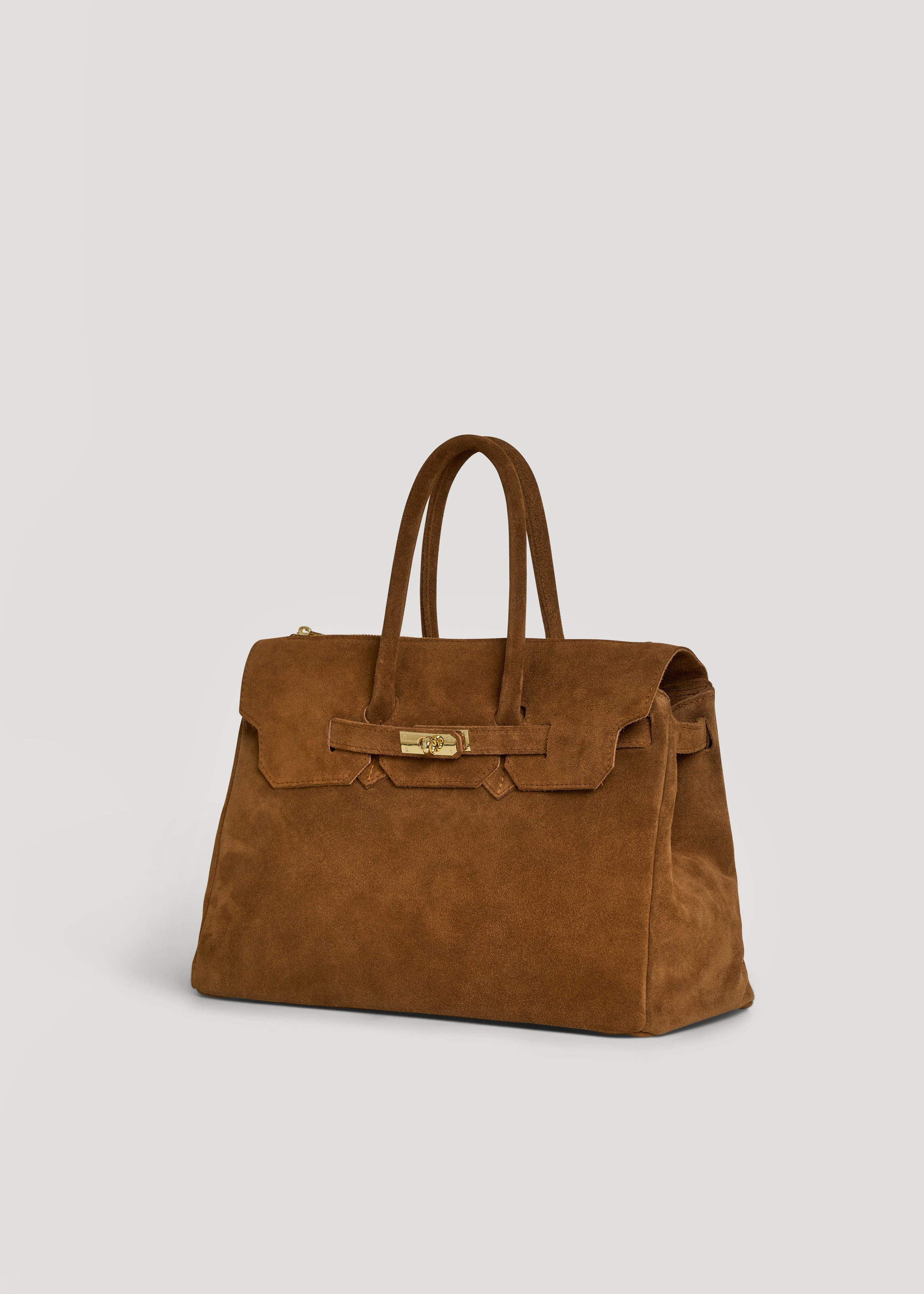 Borsa Elizabeth in Camoscio Cuoio