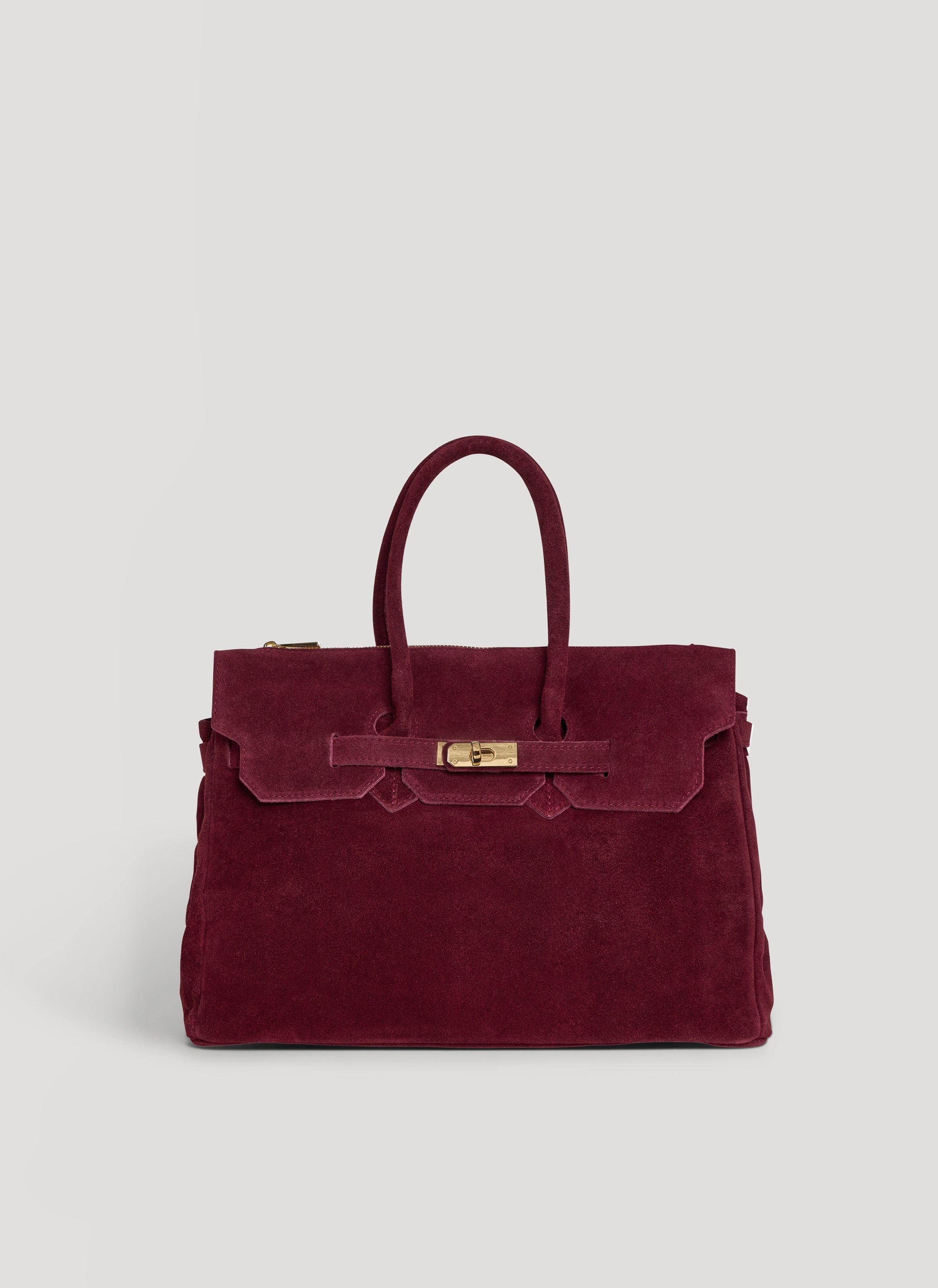 Borsa Elizabeth in Camoscio Borgogna