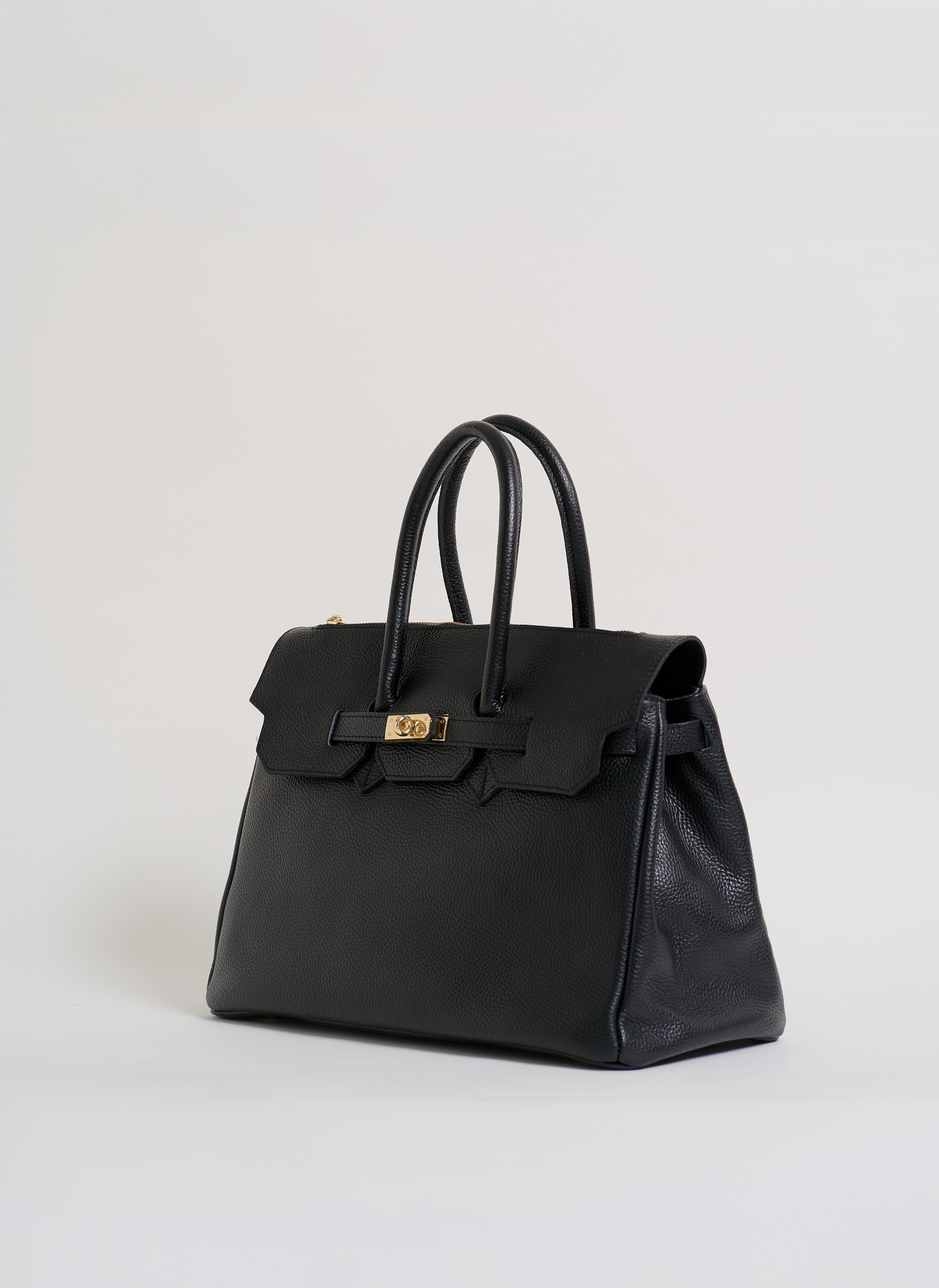 Borsa Elizabeth in Pelle Togo Nera