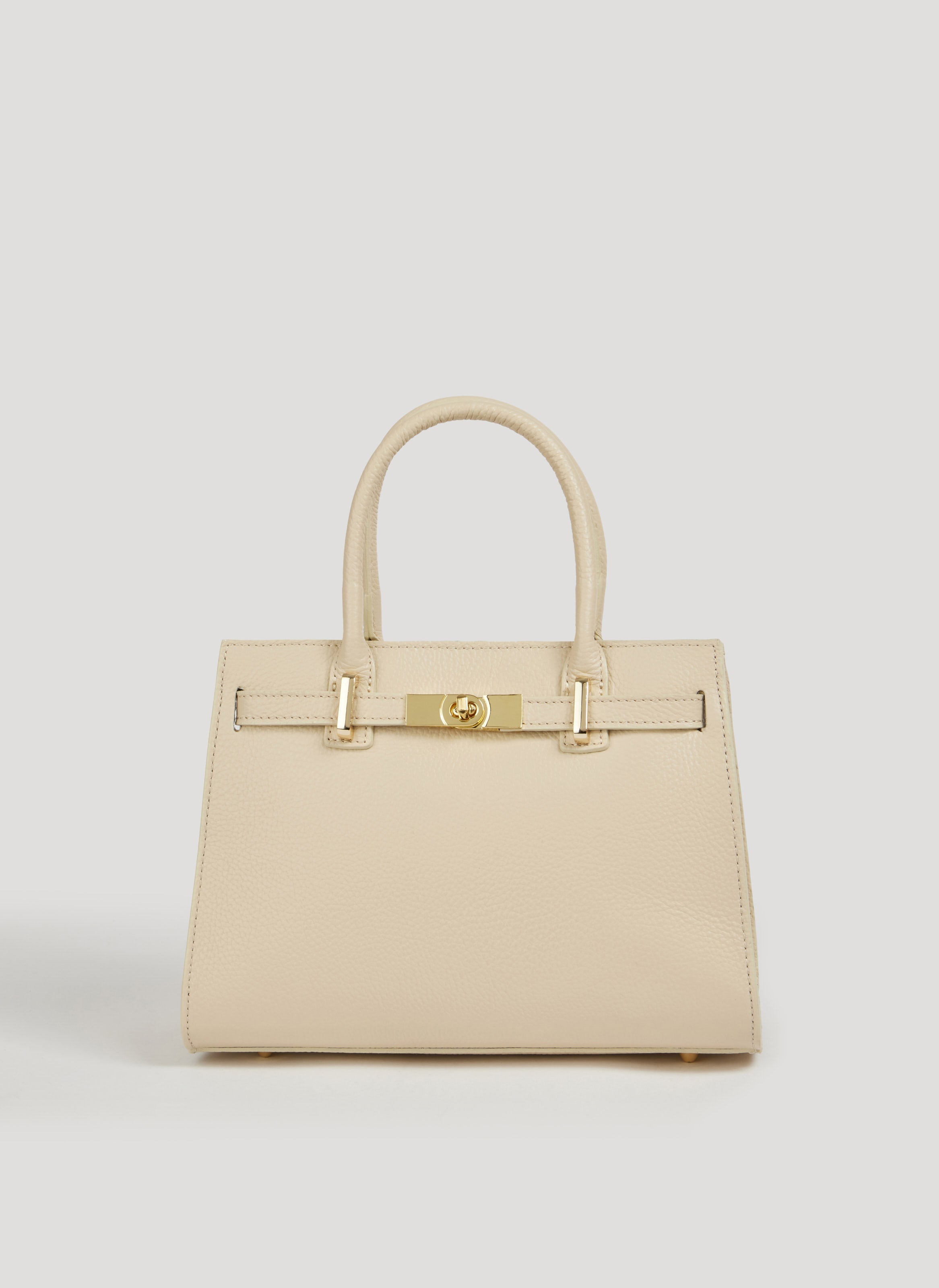 Borsa Grace in pelle Togo Beige
