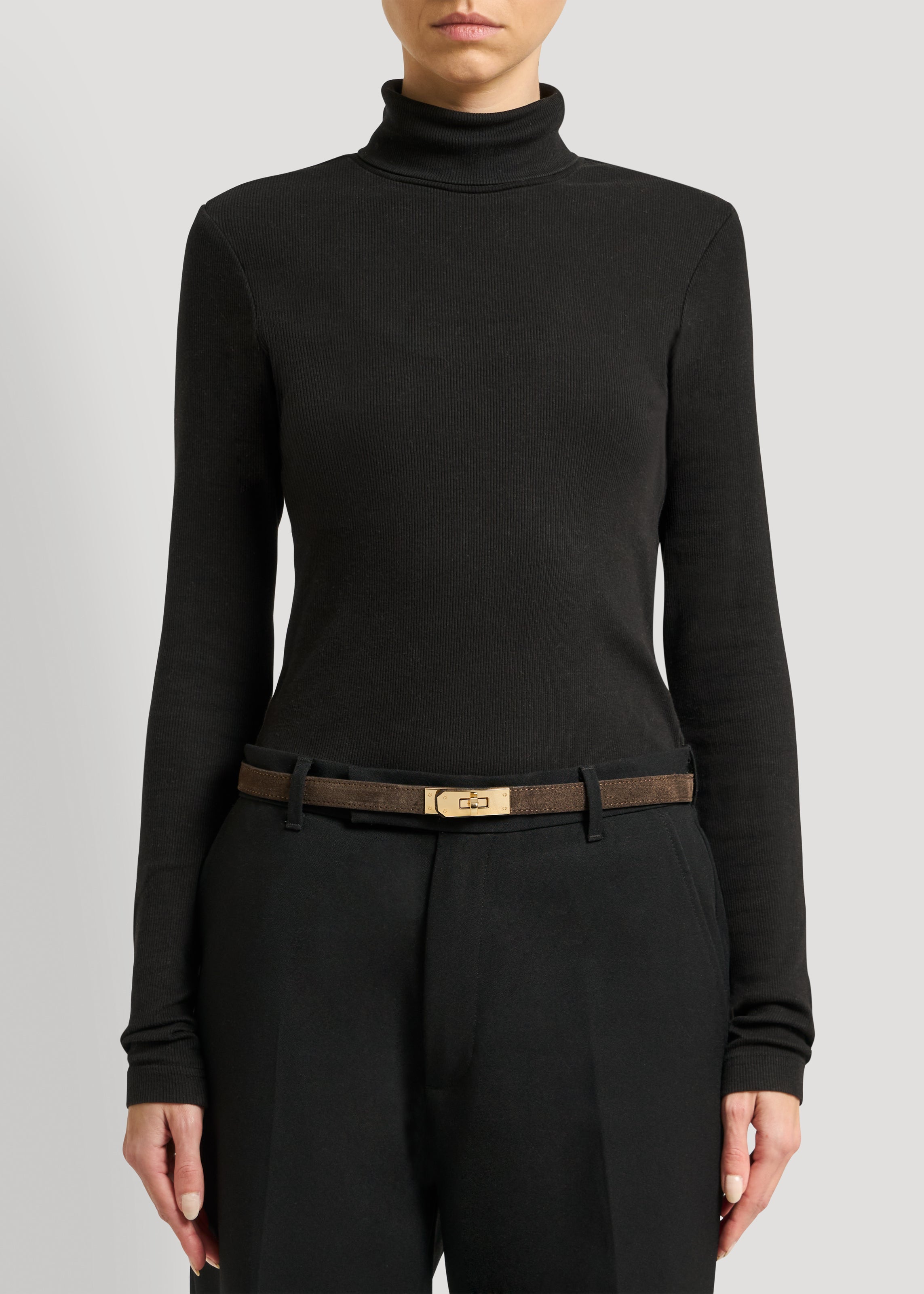 Set Mayfair Camoscio e pelle Testa di moro