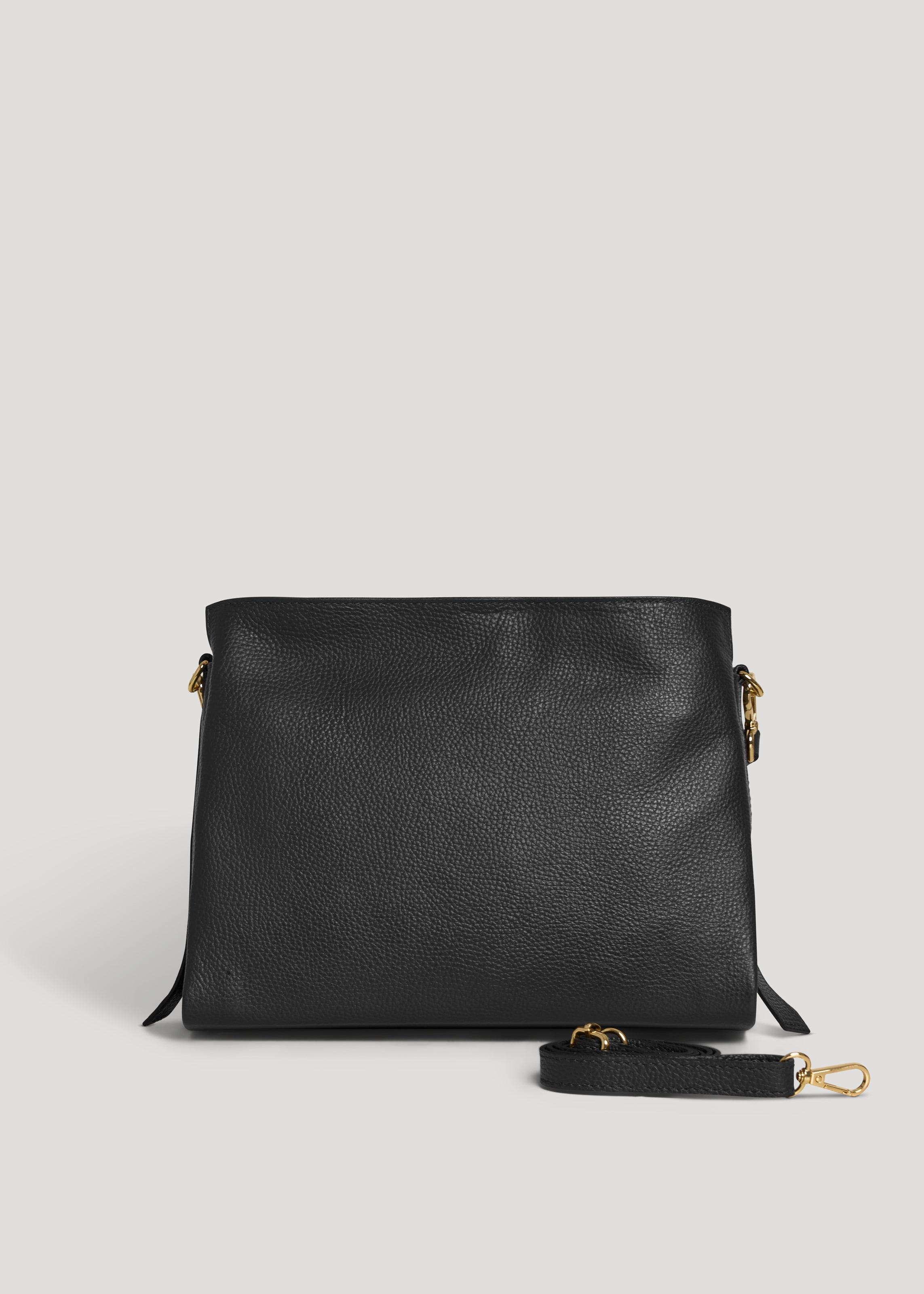 Borsa Braid in pelle Dollaro Nera