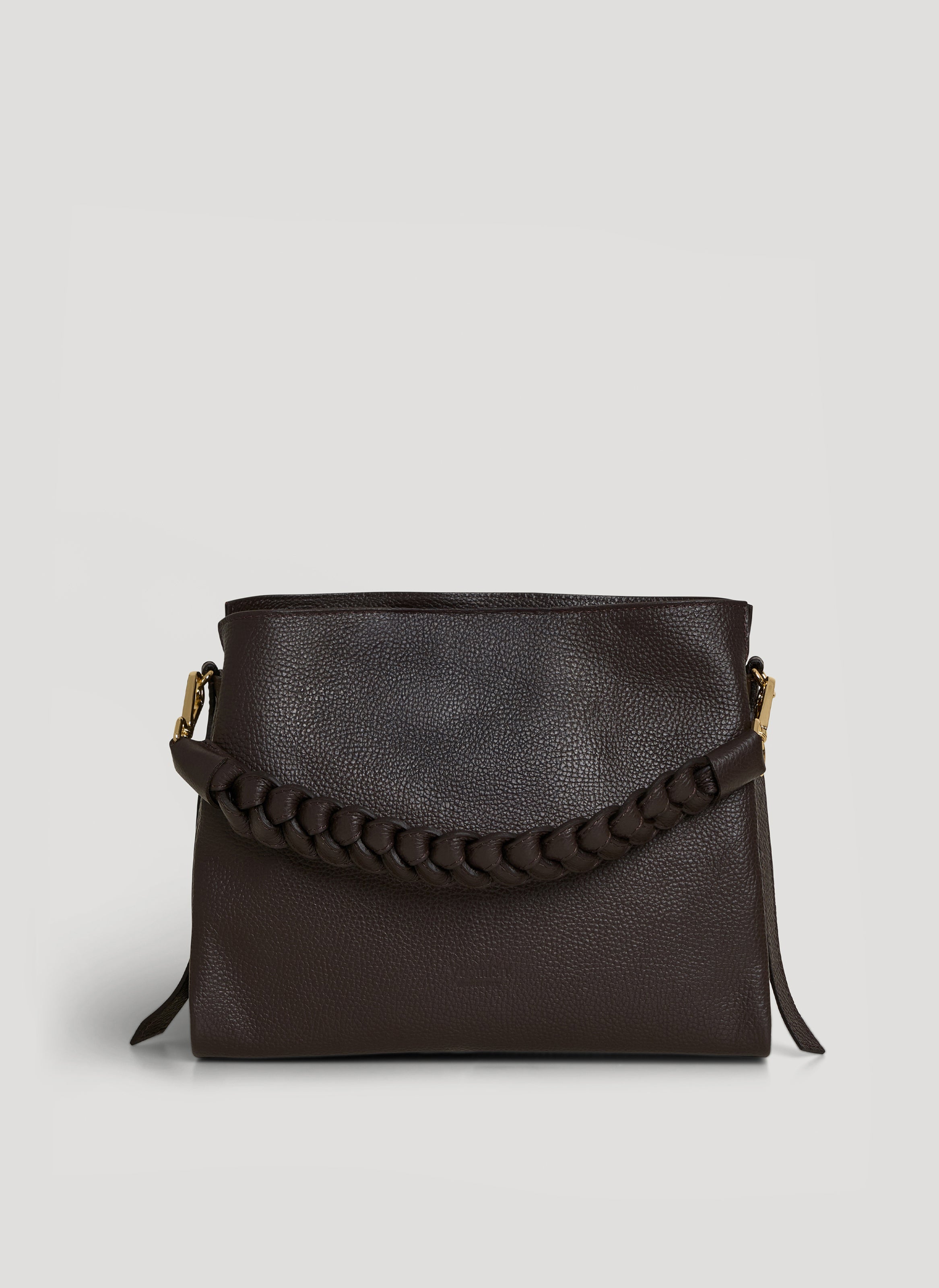 Borsa Braid in pelle Dollaro Testa di Moro