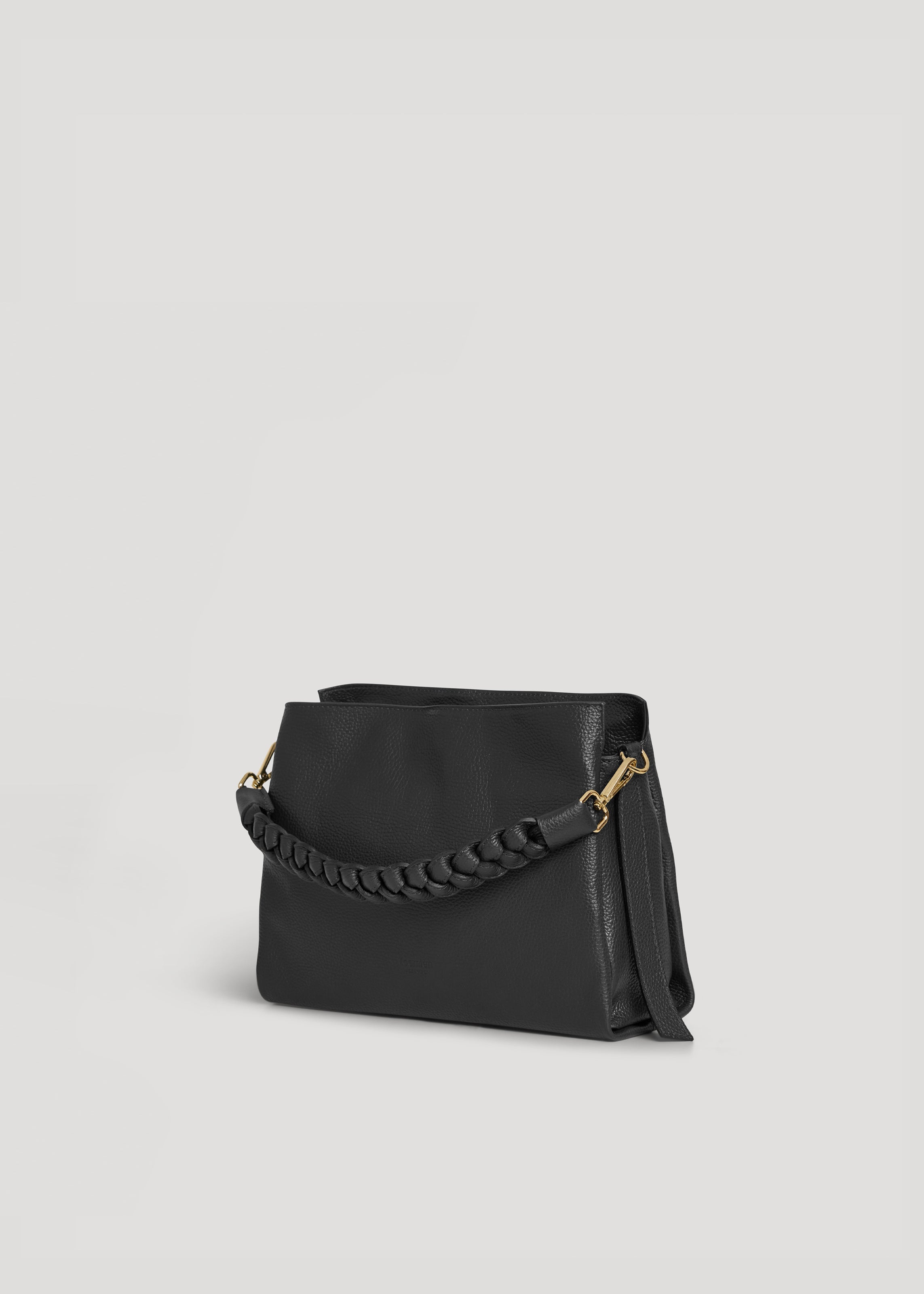 Borsa Braid Micro in pelle Dollaro Nera