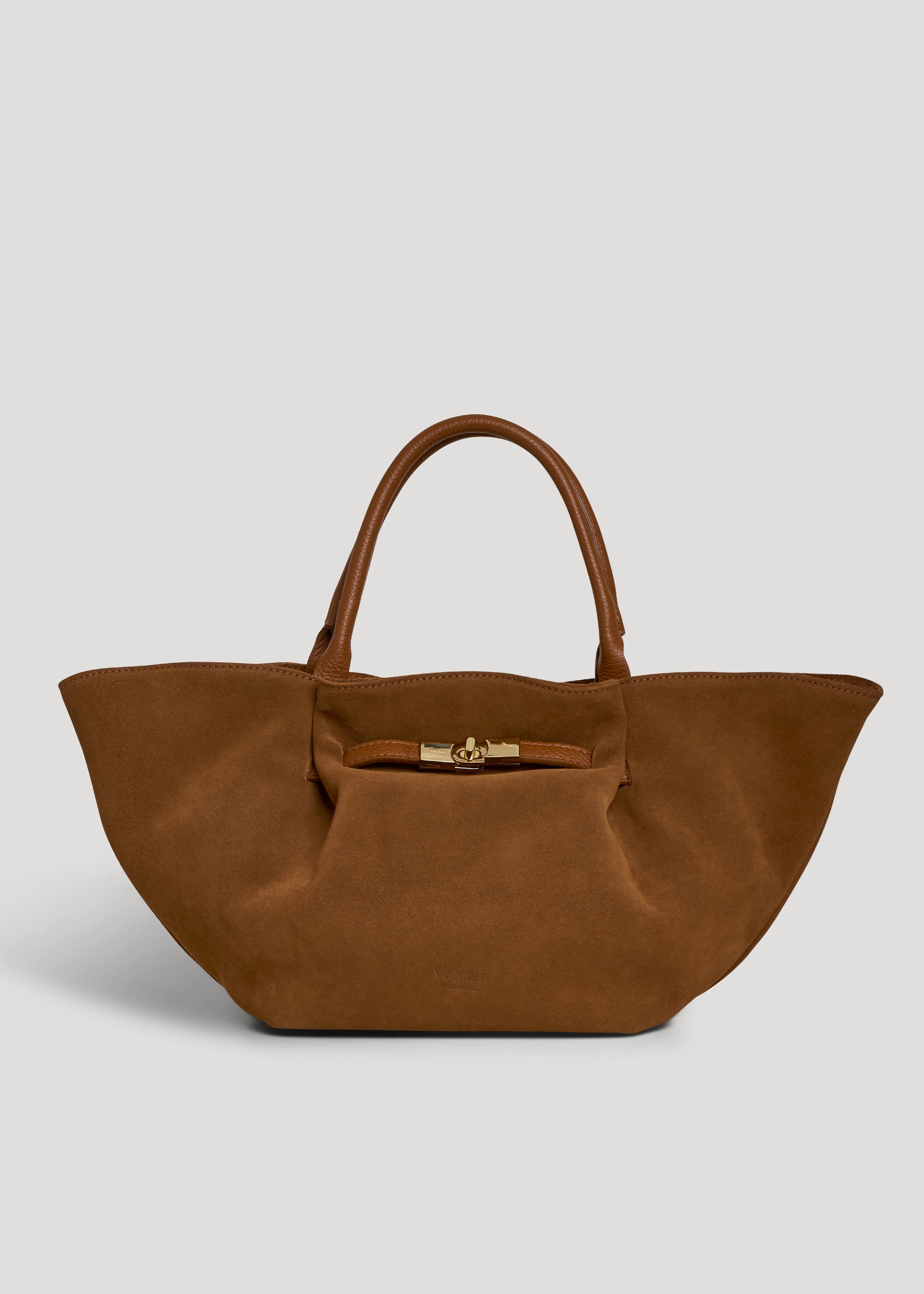 Borsa Charlène in Camoscio e Pelle Cuoio