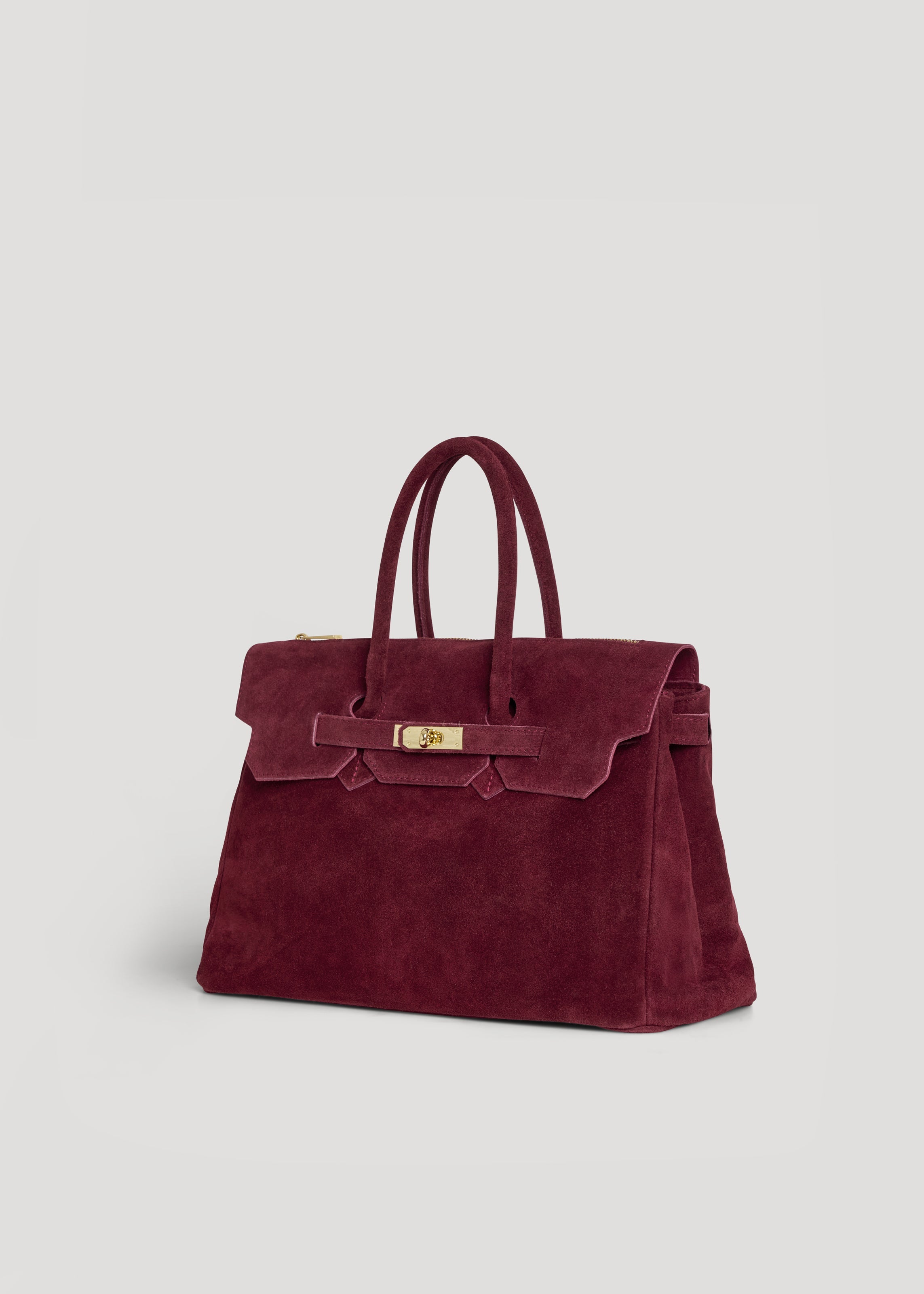 Borsa Elizabeth in Camoscio Borgogna