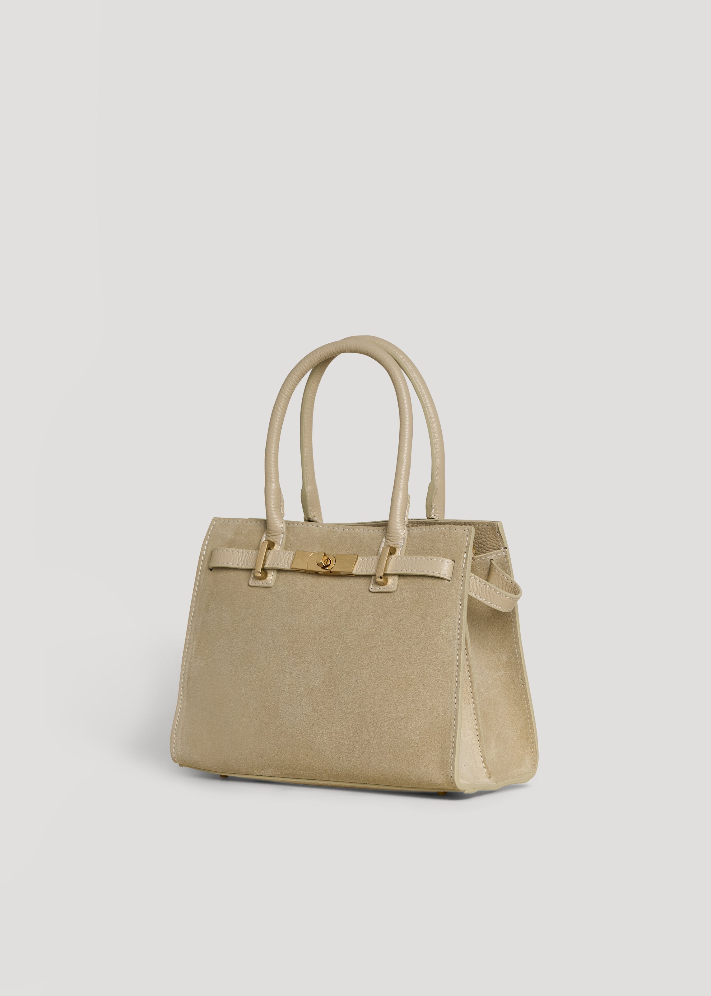 Borsa Grace in Camoscio e pelle Togo Beige