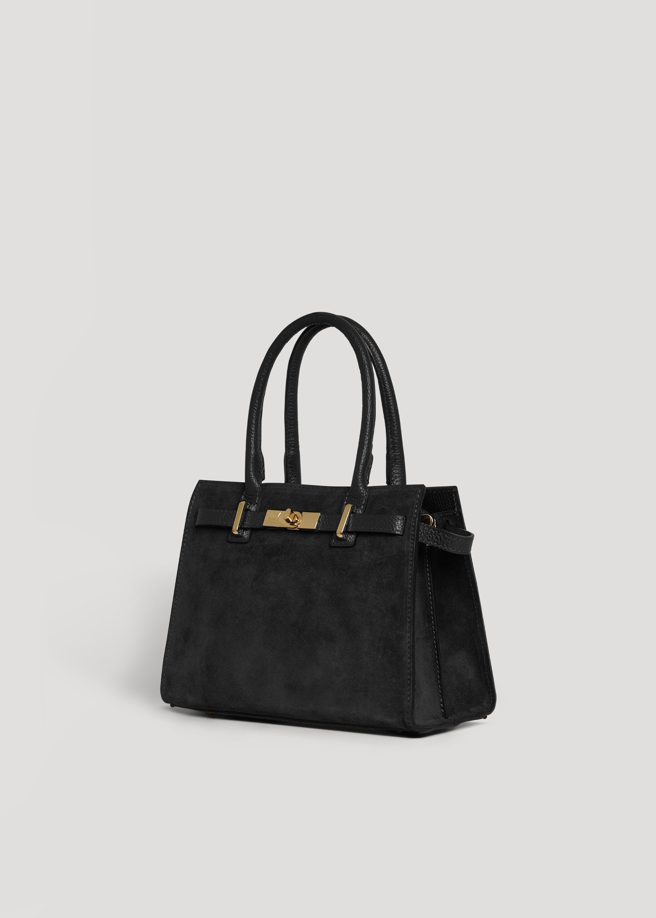 Set Grace Camoscio e pelle Nero