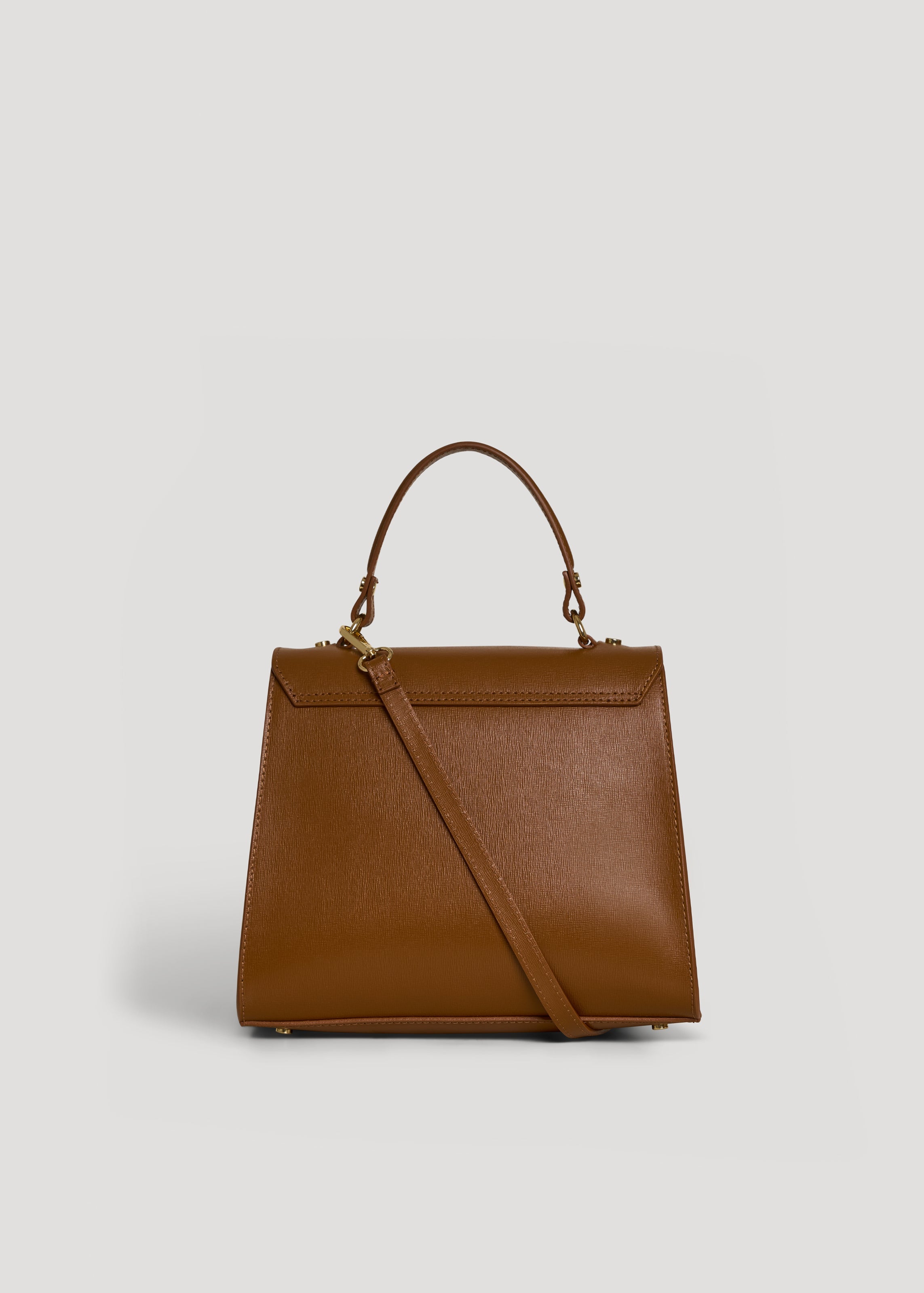 Borsa Zaira in Vera pelle Saffiano Cuoio