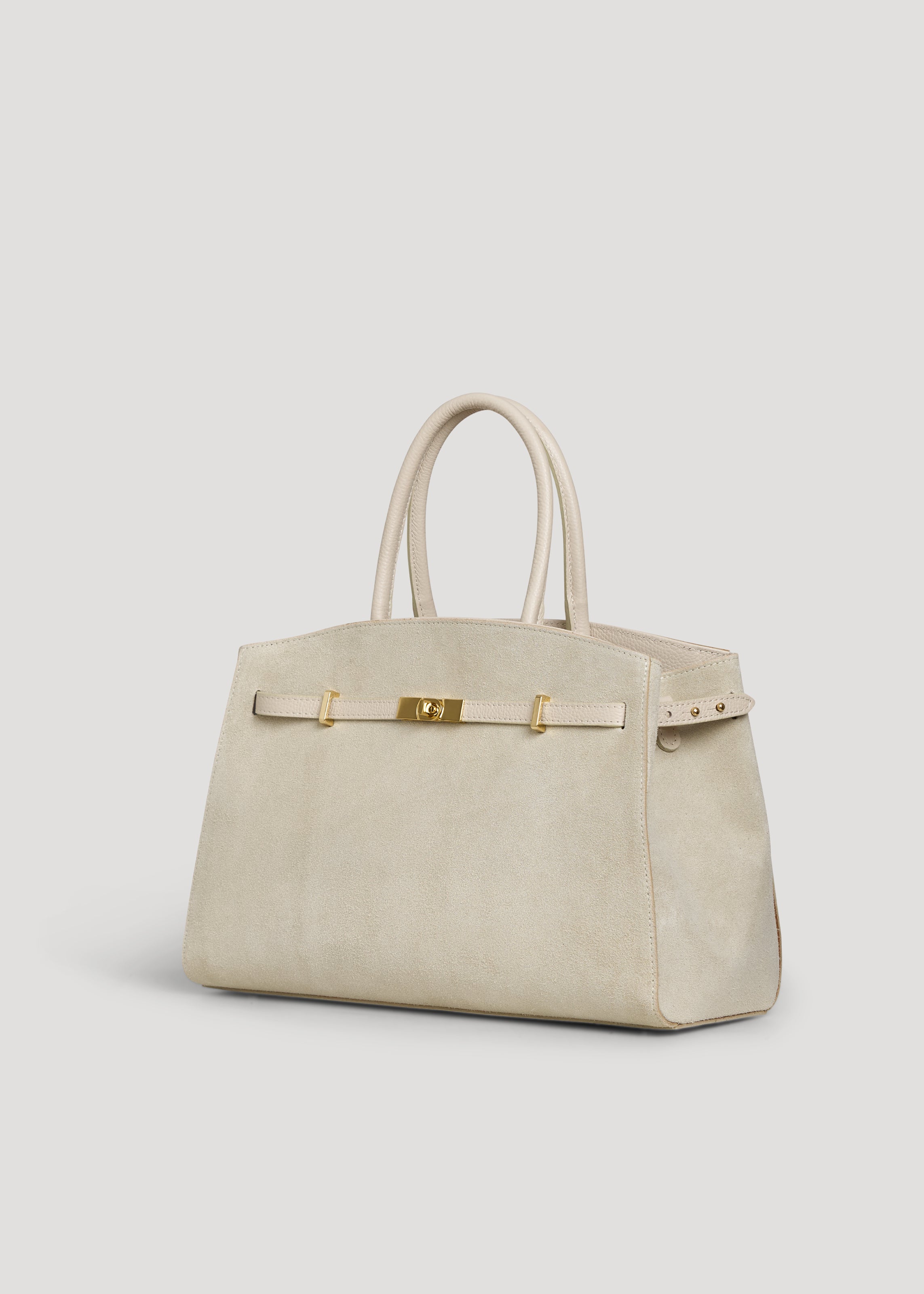 Borsa Driade in Camoscio e Pelle Beige