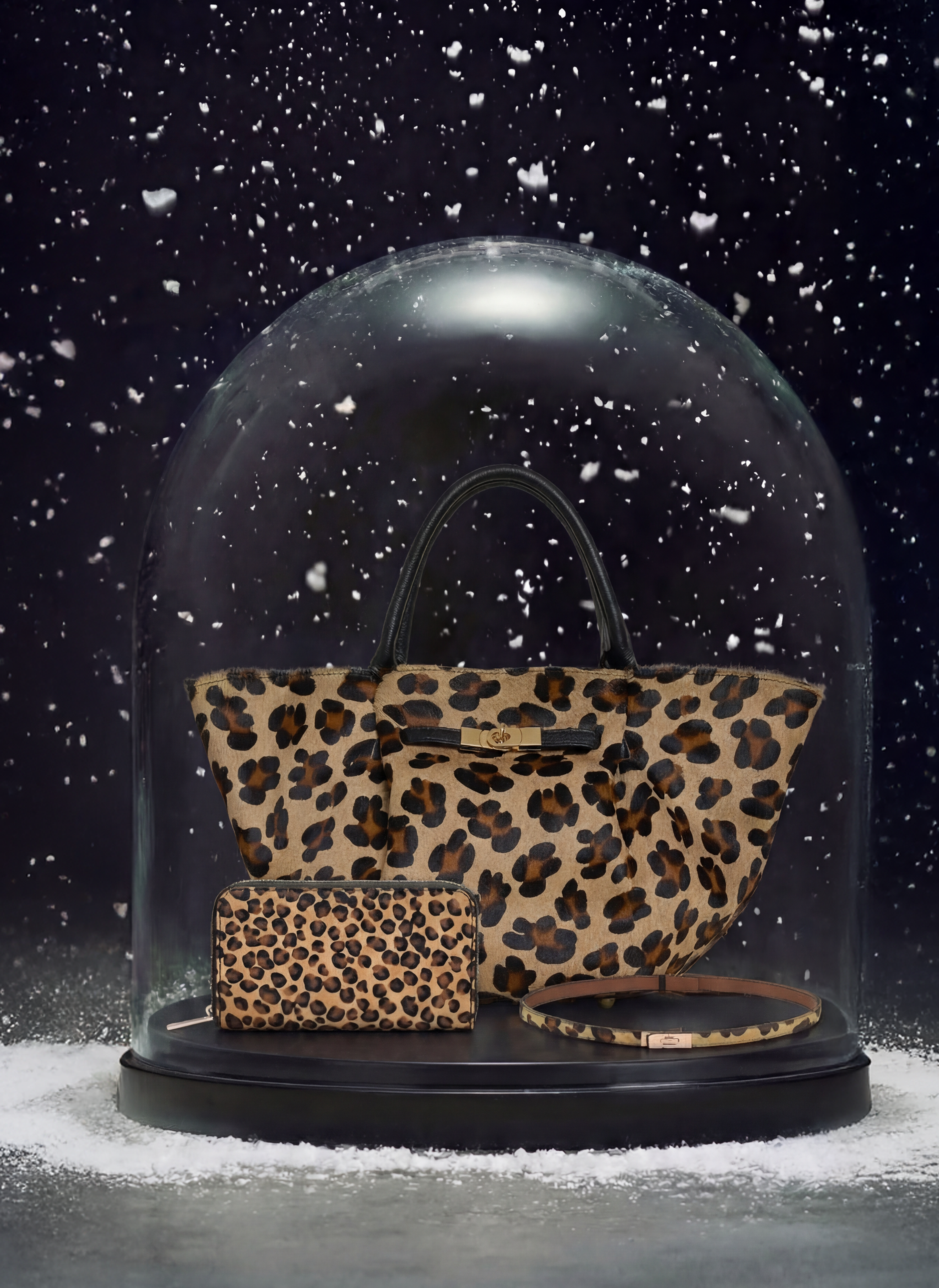 Set Charlène Limited edition in pelle Calf hair Leopardato