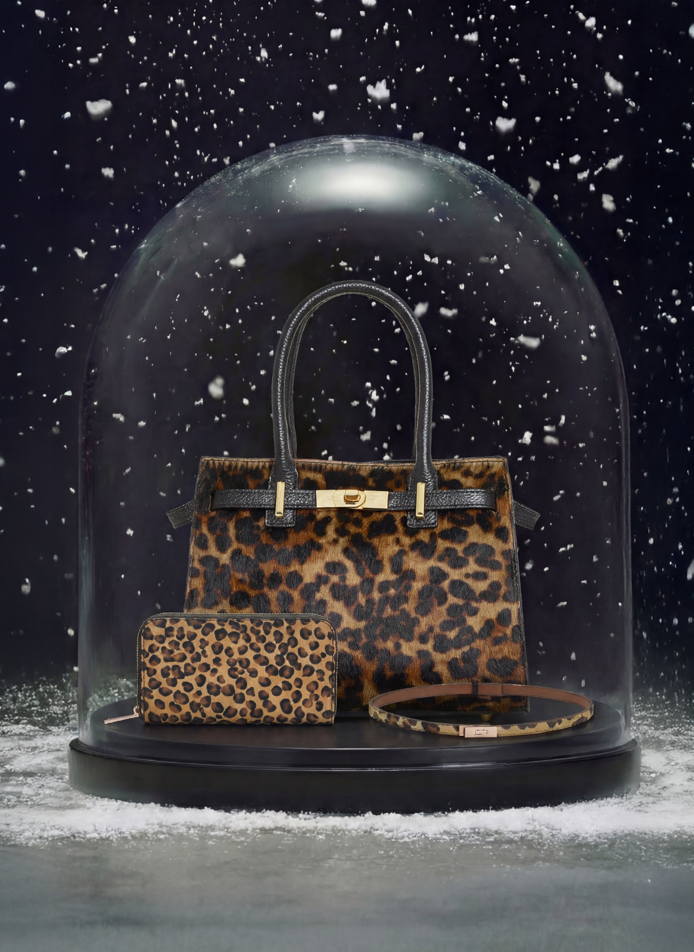 Set Grace Limited edition in pelle Calf hair Leopardato