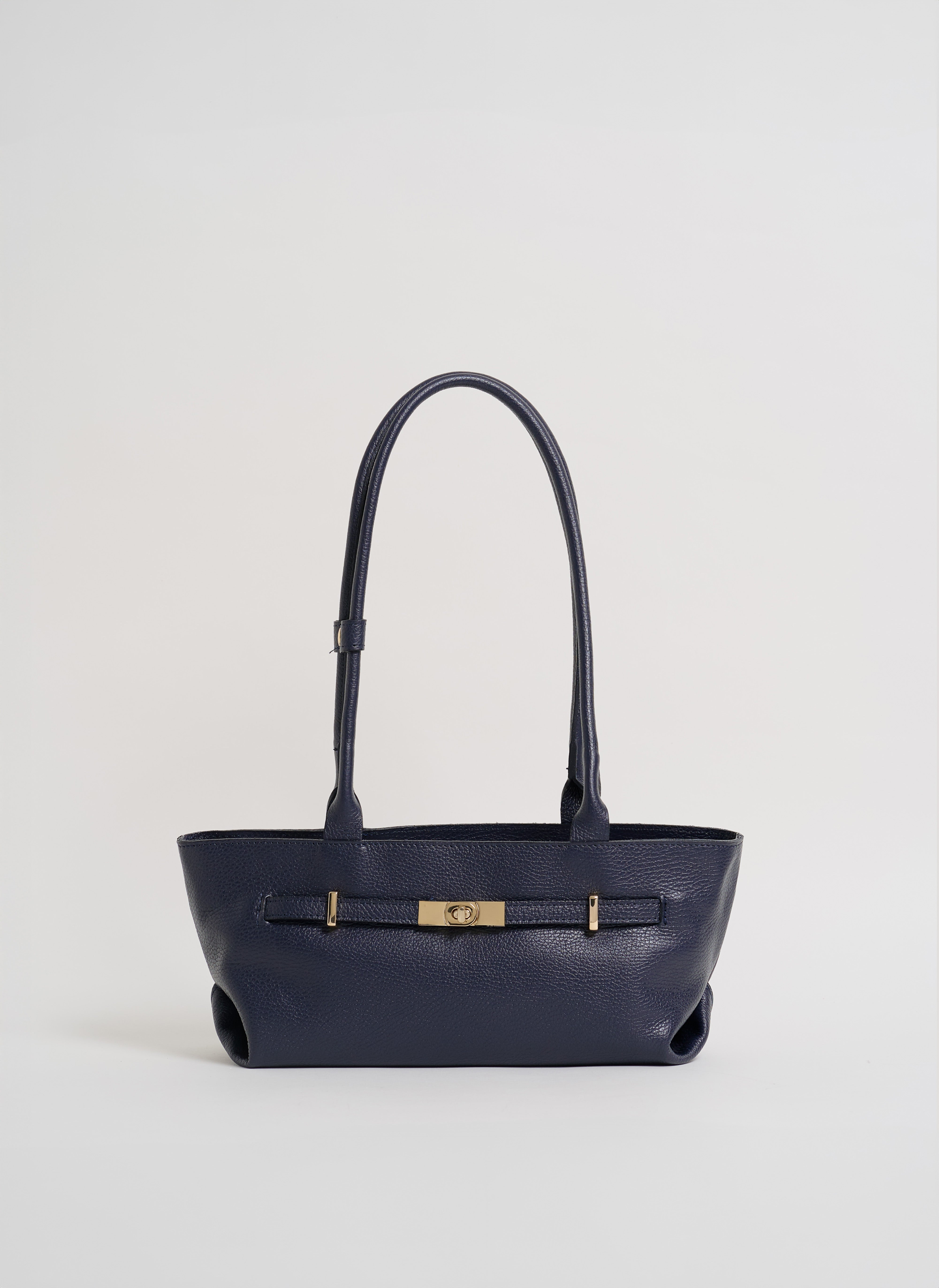 Borsa Lola in Pelle Togo Blu Navy Gift