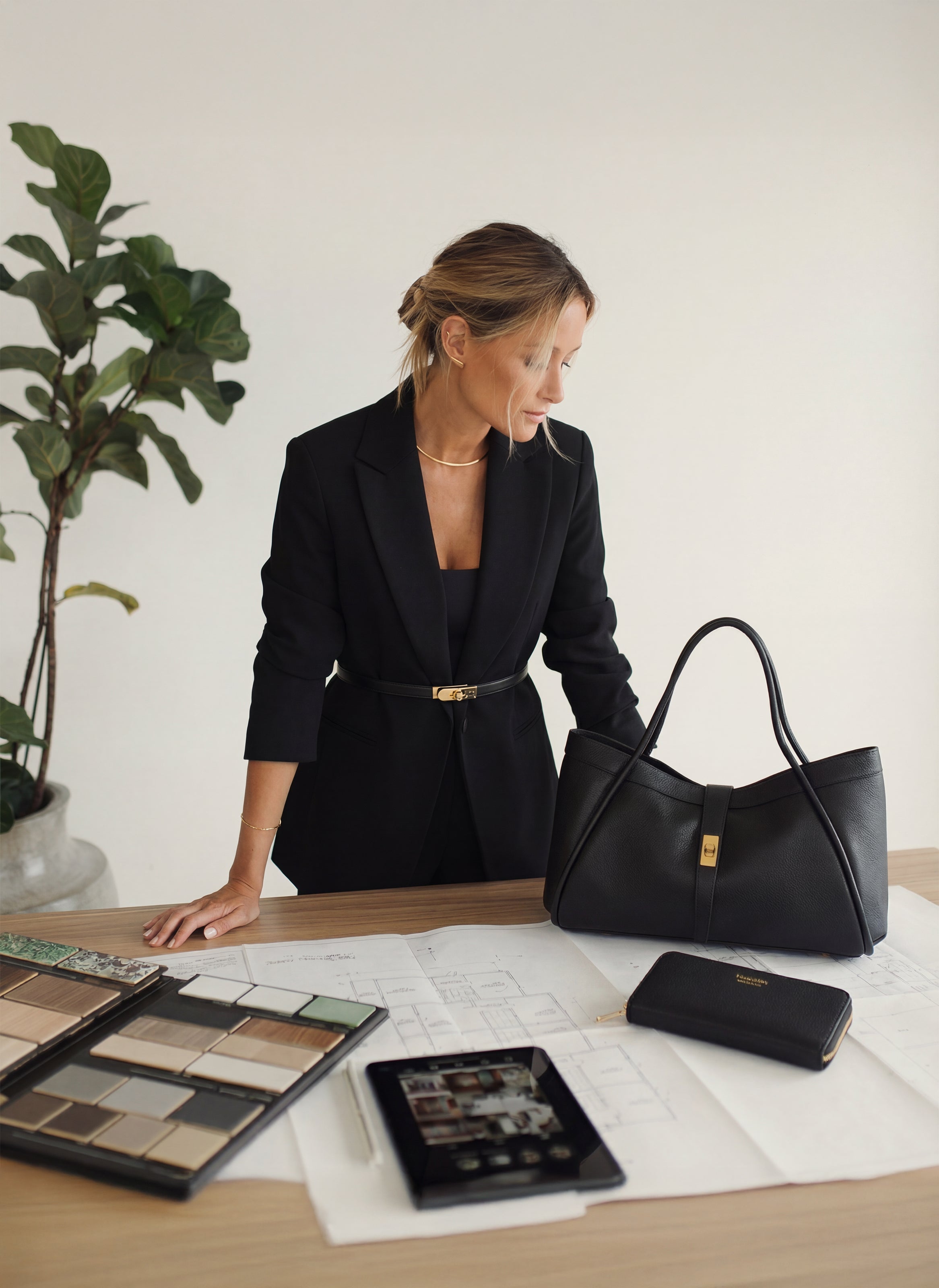 Set Lavoro quotidiano | Mayfair in pelle Nera