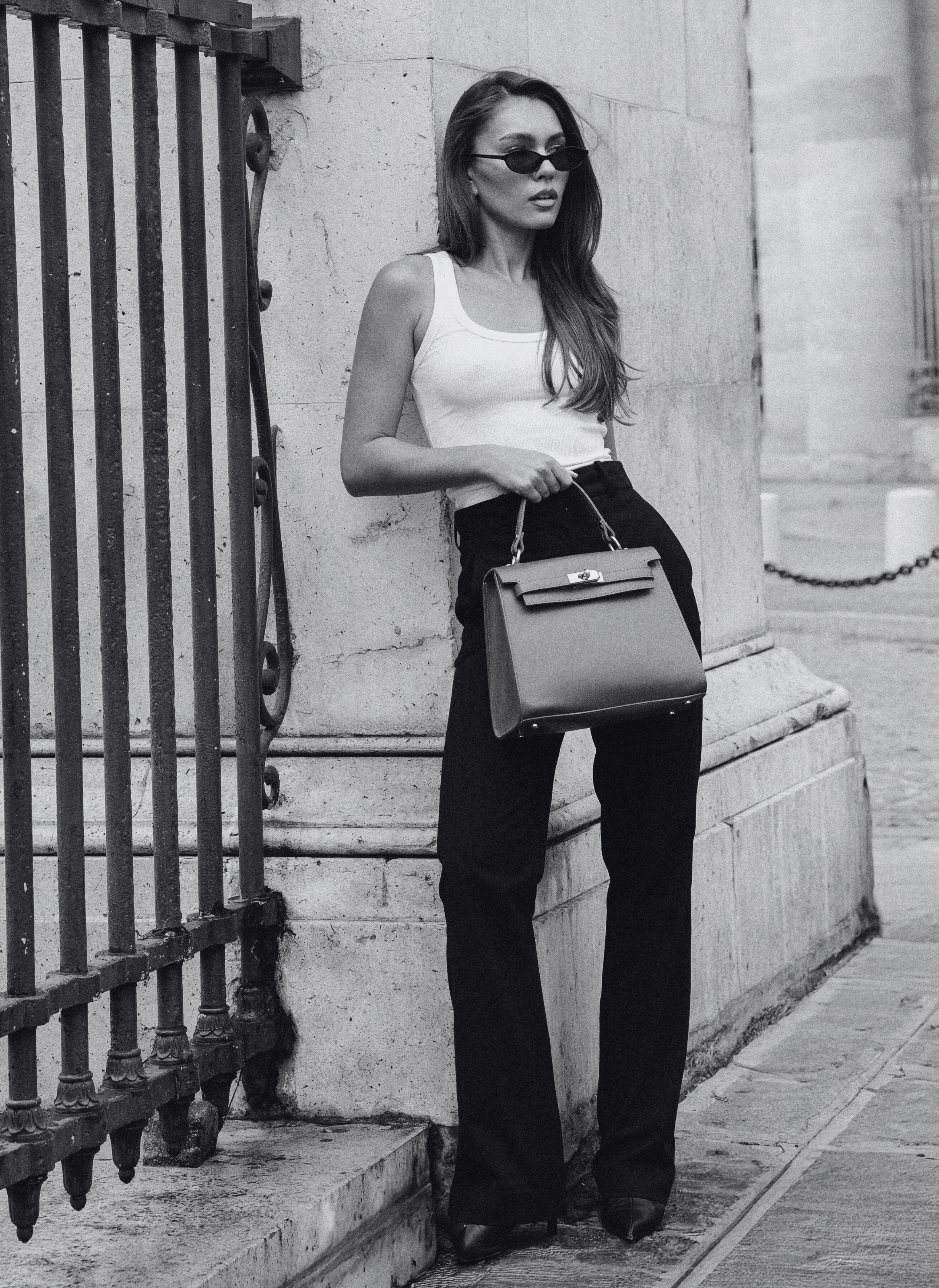 Borsa Zaira in Vera pelle Saffiano Nera