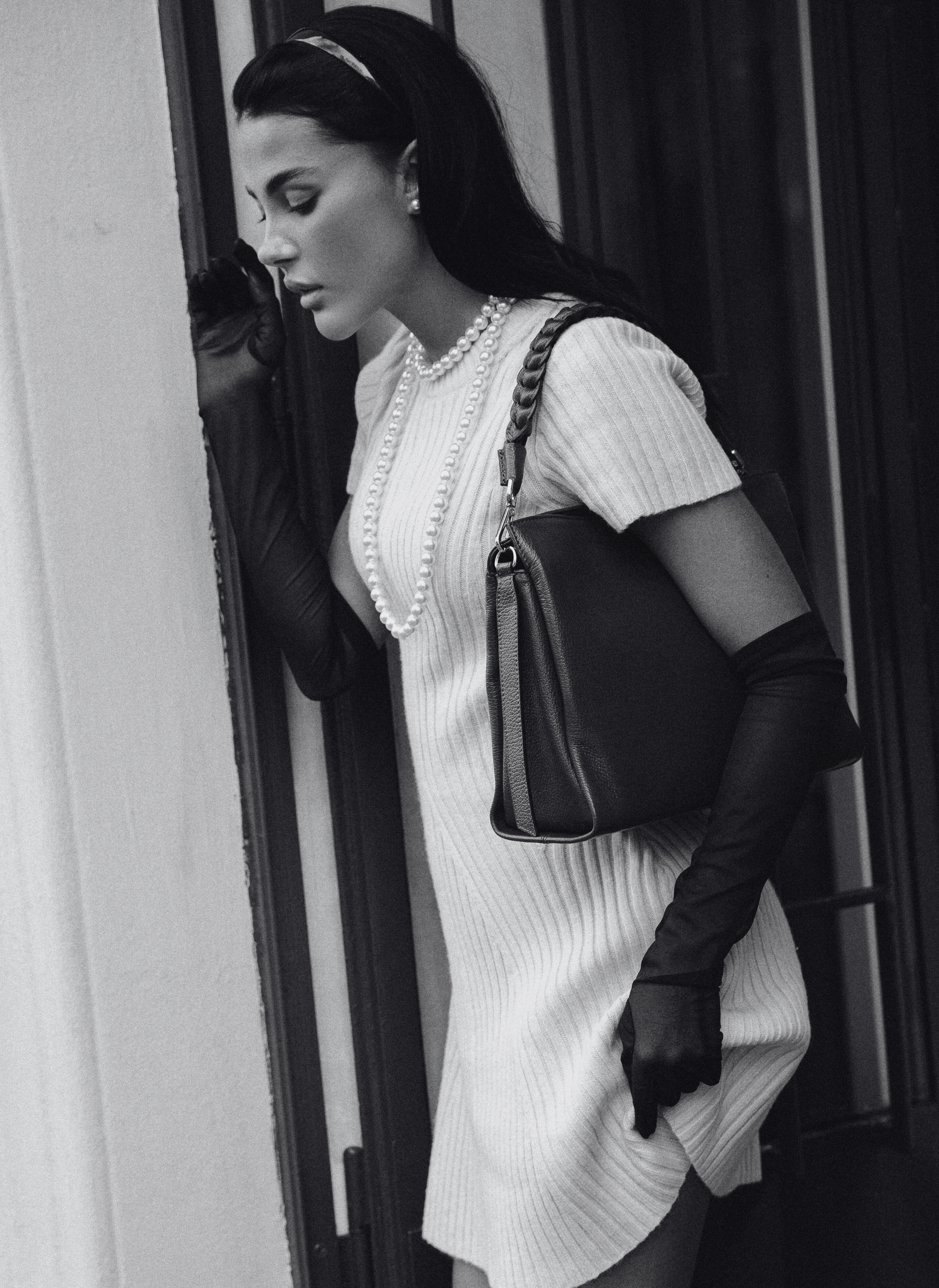 Borsa Braid in pelle Dollaro Cuoio