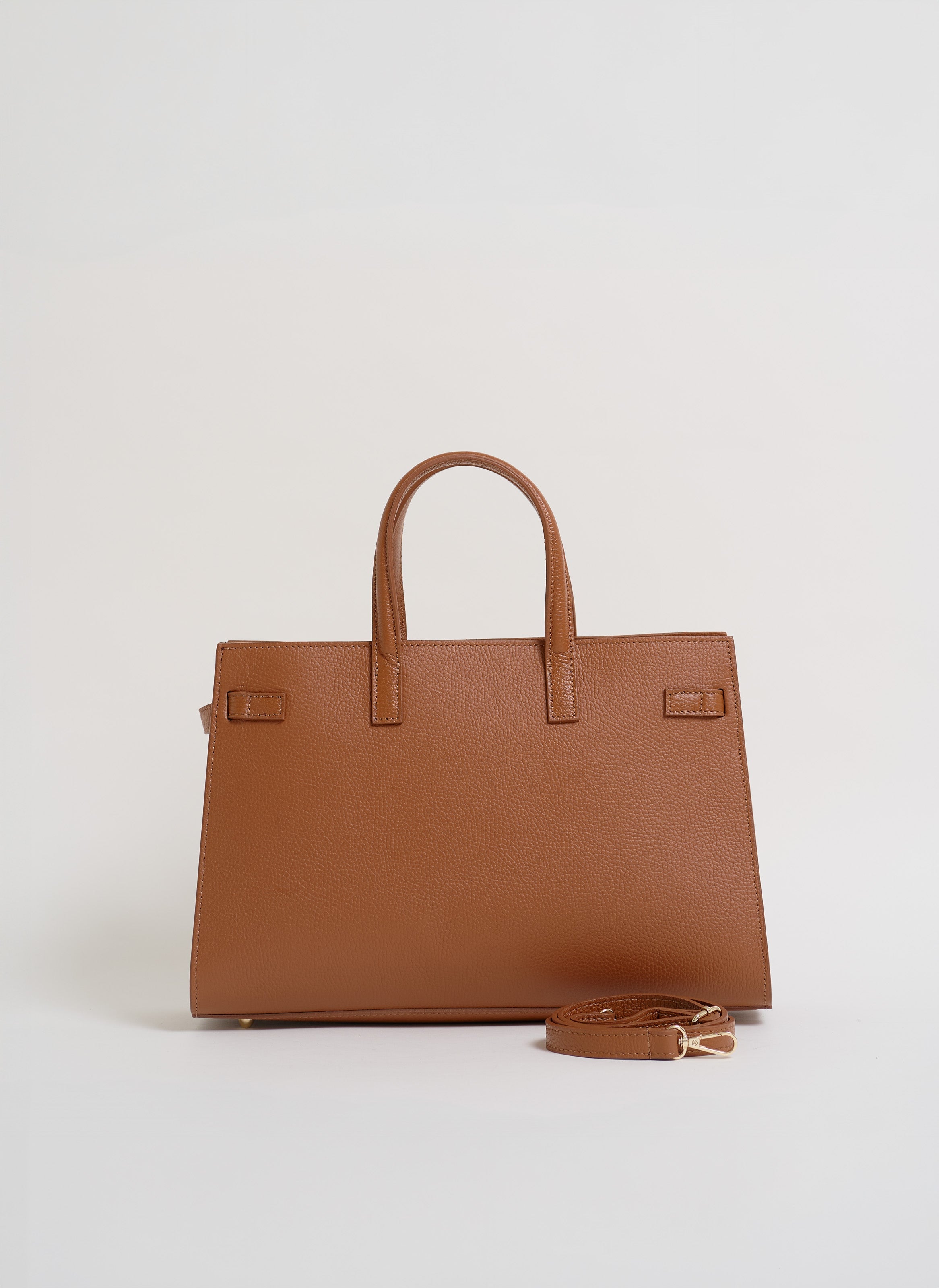 Borsa Sveva in pelle Togo Cuoio