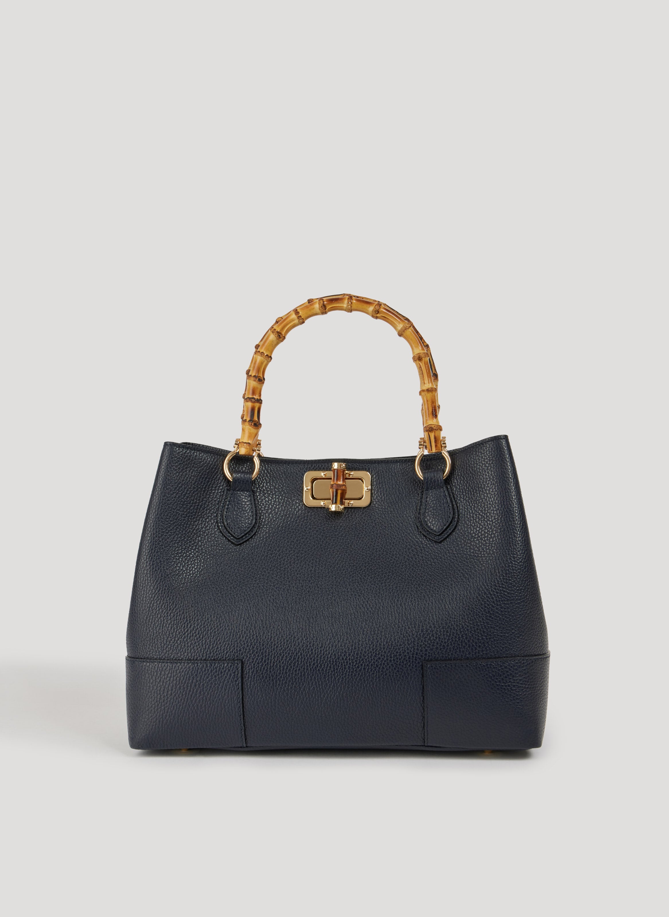 Borsa Bamboo Babe in pelle Dollaro Blu Navy